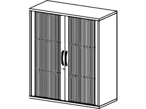 jaloeziedeurkast HxBxD 1150x1000x430mm 2xhouten vloer romp onyxgrijs