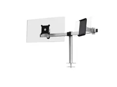 Monitorarm Durable met bladdoorvoer voor 1 scherm en 1 tablet