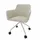 Bezoekersstoel 4-Voet/4Wielen Ronde Buis Verchroomd Beige