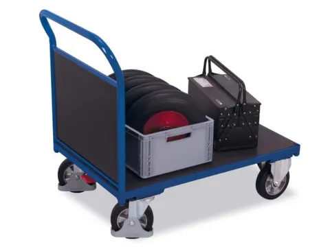 Platformwagen 1000kg Laadvlak 1025x700mm 1 Kopwand Ral 5010