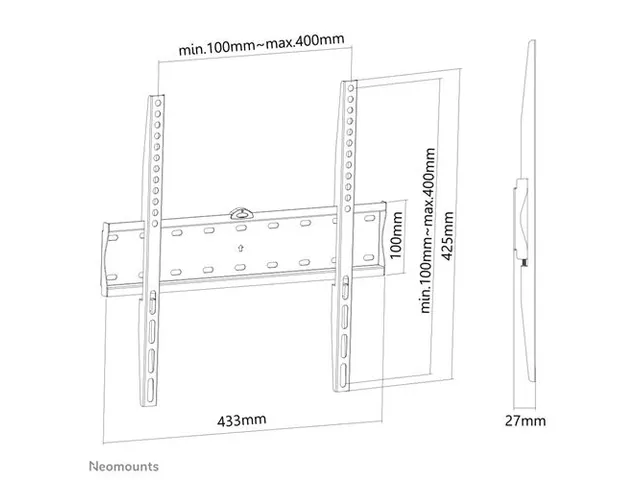 Wandsteun Vlak TV 32-55 Inch Zwart FPMA-W300BLACK