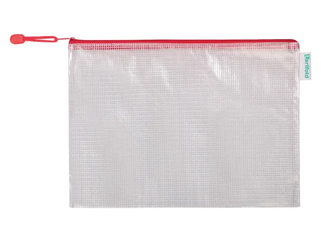 Opbergtas Tarifold met rits 330x240mm PVC rood