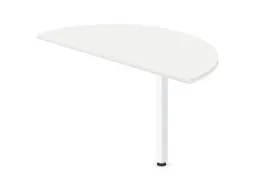 aanbouwtafel,i.h.v.,HxBxD 720-840x1200x600mm,halfrond,Bl-wit