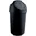 afvalbak,25l,HxØ 615x312mm,romp PP zwart,deksel PP zwart