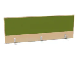 opzetpaneel,v. bureau,aanbouw achter,B 1600mm,NE-esdoorn,BN7048-groen