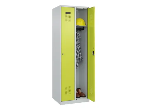 locker,HxBxD 1850x600x500mm,2vak,vak B 300mm,cil.-slot,staand op vloer