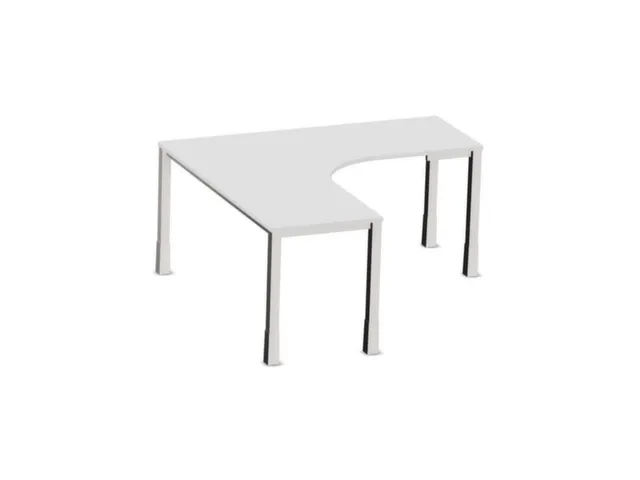 bureau à retour à hauteur réglable,HxlxP 720-840x1600x1600mm,Bl-bla