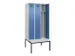 locker met bank,voor scheiding van kleding,HxBxD 2120x900x815mm,3vak
