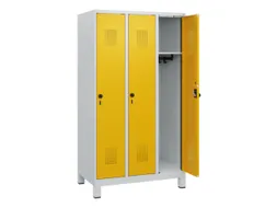 schoollocker,HxBxD 1630x900x500mm,3vak,vak B 300mm,draaigrendel,voeten