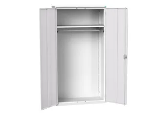 Lockerkast 2000x1050x550mm 1 vak, dubbele vleugeldeur, RAL7035 - 1