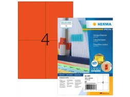 HERMA 4397 Gekleurde etiketten A4 105x148mm Rood 400 stuks