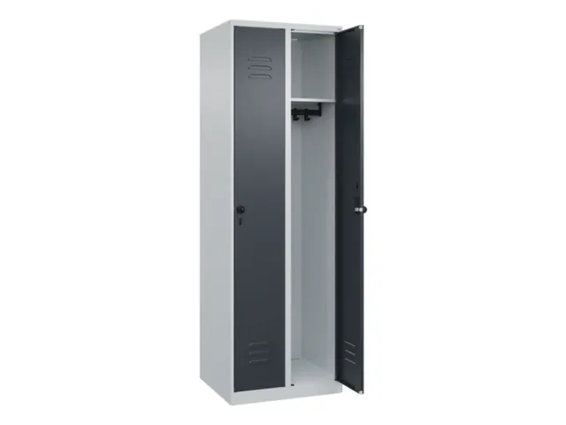 locker,HxBxD 1850x600x500mm,2vak,vak B 300mm,draaigrendel
