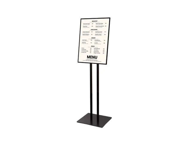 Verlicht Menustandaard LED Slide In A2 Zwart