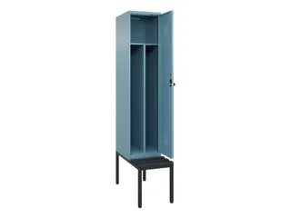 locker met bank,voor scheiding van kleding,HxBxD 2120x400x815mm,1vak - 1