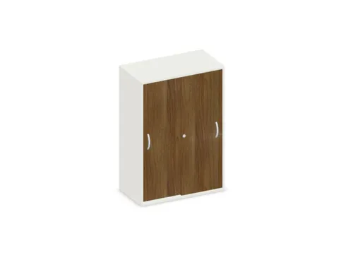 schuifdeurkast,HxBxD 1150x800x430mm,decor romp wit,decor front noten