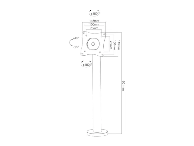 Newmounts Monitorarm Zwart Ns-dpos100black