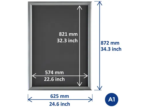 Europel Kliklijst Premium A1 25mm Zilver