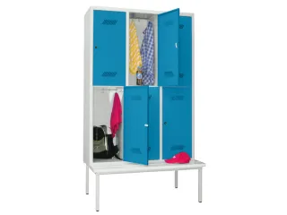 banklocker,dubbeldeks,HxBxD 2150x1200x800mm,RAL7035,front RAL5012 - 1