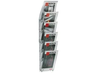 Prospectushouder Acryl 1130x230x190mm 6 Din A4 Bakken Frame Lichtgrijs - 2