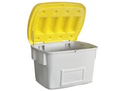 strooigoedbak,700l,HxBxD 930x1400x1070mm,PE,grijs,deksel geel