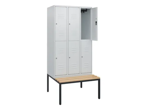 Dubbeldekse dekenkist,HxBxD 1950x900x815mm,3x2vak.,vak B 300mm