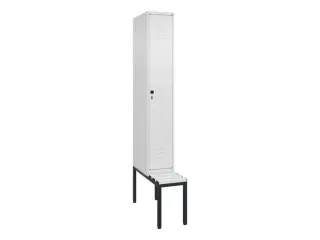 locker met bank,HxBxD 2120x300x815mm,1vak,vak B 300mm,draaigrendel - 1