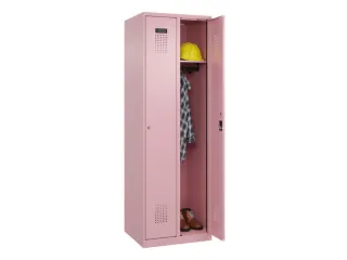 locker,HxBxD 1850x600x500mm,2vak,vak B 300mm,cil.-slot,staand op vloer - 1