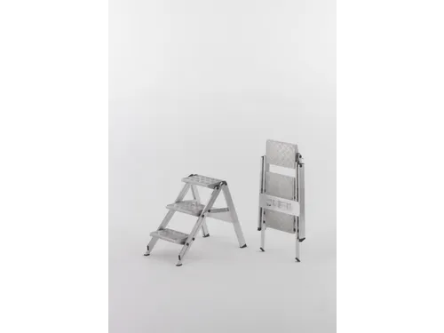 Veiligheids-Vouwtrap Aluminium Platform H 0 69M 3Treden Traanplaat