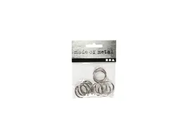 Boekbindersring Creativ Company 19mm zilver 10 stuks