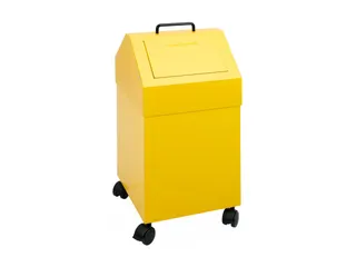 afvalverzamelaar vuurremmend 45 liter HxBxD 710x330x310mm geel - 3