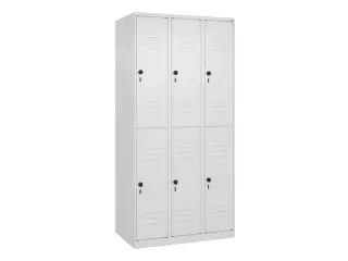 dubbeldekse locker,HxBxD 1850x900x500mm,3x2vak.,vak B 300mm - 1
