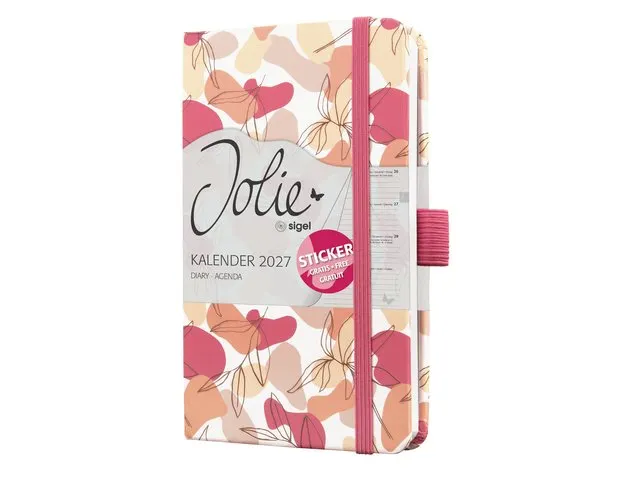 Weekagenda Beauty A6 2027 (NL/FR/EN/DU) Spring Linear Leaves Hardcover