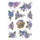 Sticker Etiket Herma 3818 Paarse Bloemen 30 stuks