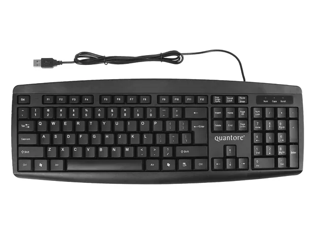 Toetsenbord Quantore QWERTY zwart