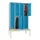 banklocker,dubbeldeks,HxBxD 2150x1200x800mm,RAL7035,front RAL5012