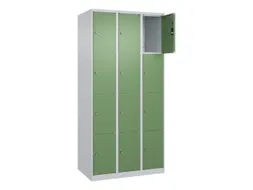 lockerkast,HxBxD 1850x900x500mm,3x4vakken,vak B 300mm,cil.-slot