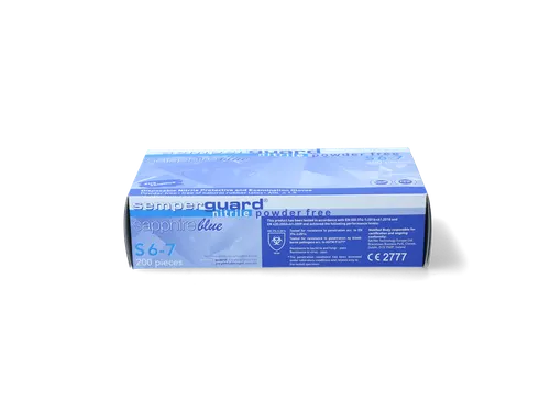 SemperGuard Sapphire nitril handschoenen Blauw Maat S doos 2000 stuks