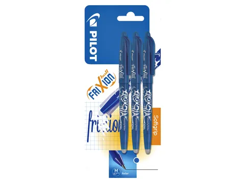 Rollerpen Pilot Frixion Ball 0.7mm Blauw Medium Blister à 3 stuks