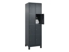 lockerkast,HxBxD 1950x600x500mm,2x4vakken,vak B 300mm,cil.-slot,voeten