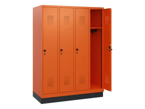 schoollocker,HxBxD 1630x1200x500mm,4vak,vak B 300mm,draaigrendel