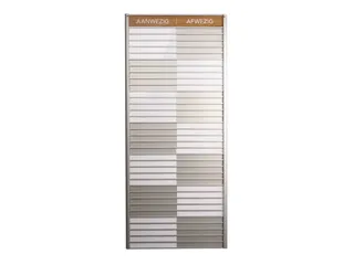 Menoor In-Uit bord 35 namen Aluminium Aanwezig/Afwezig Houtlook - 1
