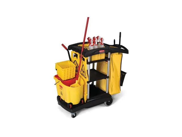 Reinigingswagen High Capacity Cart Rubbermaid Zwart