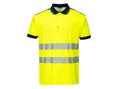 Portwest PW3 T180 hi-viz polo, geel/zwart, maat M, per stuk