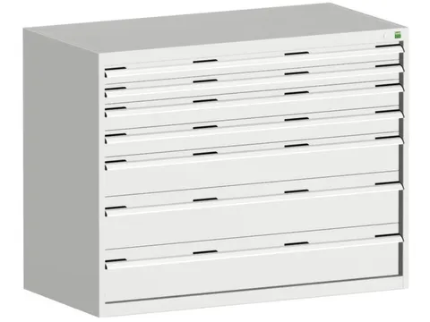 ladekast HxBxD 1000x1300x650mm 7laden romp RAL7035 front RAL7035