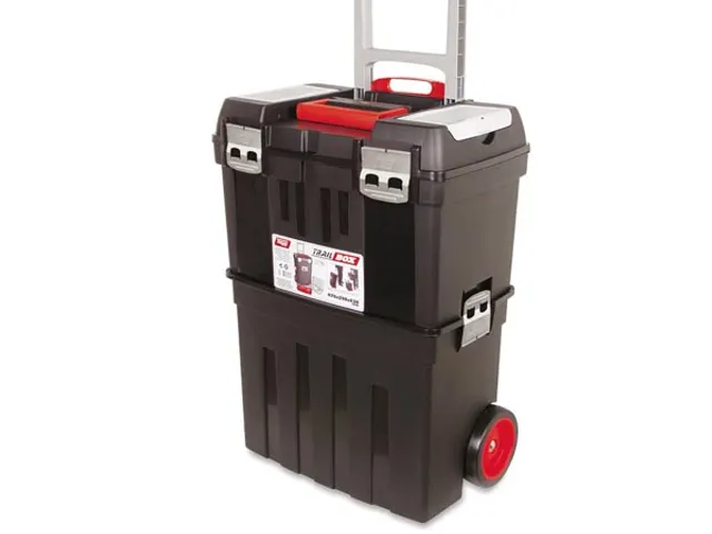 - Gereedschapskoffer - Wieltjes - 470 X 290 X 630 Mm - Legvak En Sorte