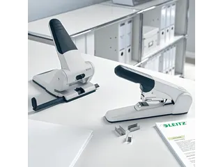 Blokhechter Leitz 5552 Heavy Duty Flat Clinch 60vel zilvergrijs - 6