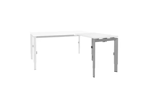 Bureau Linesto N3 aanbouwtafel 120x60cm krijtwit 25mm alu