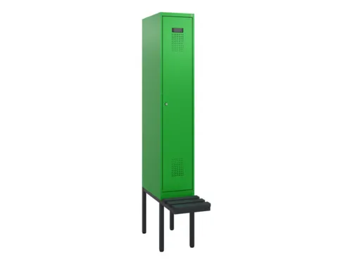 locker met bank,HxBxD 1950x300x815mm,1vak,vak B 300mm,cilinderslot