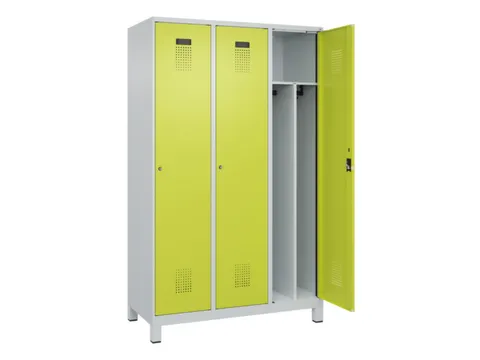 locker voor scheiding van kleding,HxBxD 1950x1200x500mm,3vak