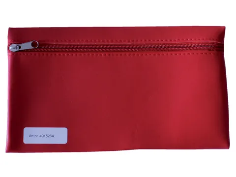 Schooletui 15x26cm met rits skai helder rood